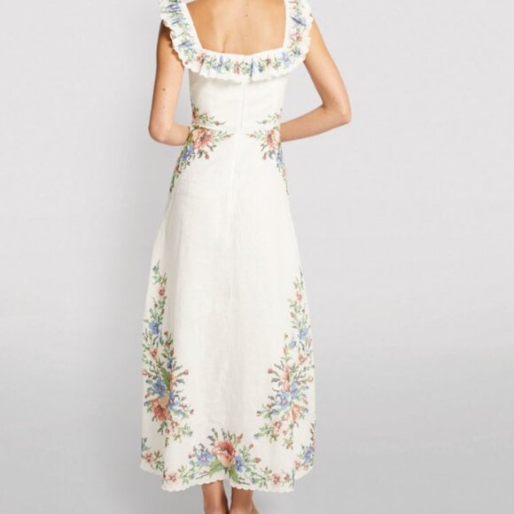 Zimmermann Floral Print Midi Length Dress - Size S - Picture 5 of 8